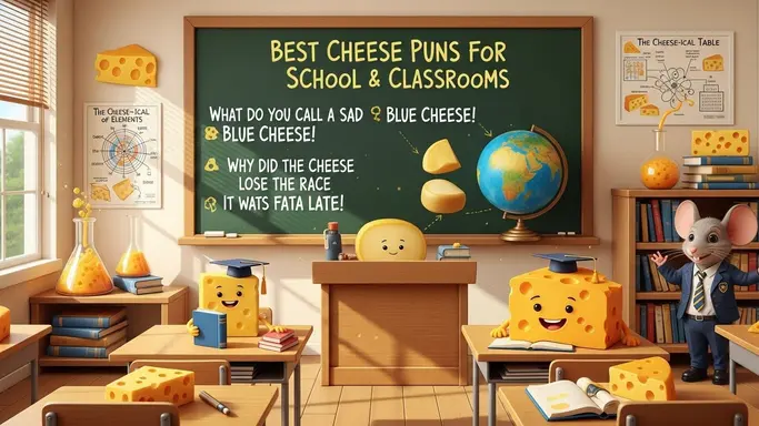 Cheese Puns for School & Classrooms