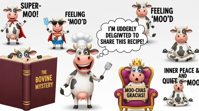Cow Puns for Social Media Posts