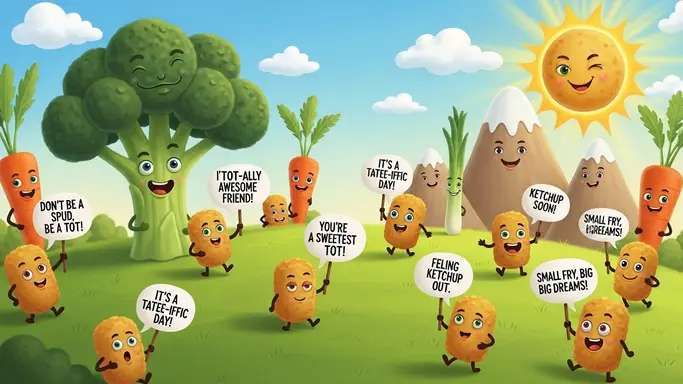 Funny Tater Tot Puns for Kids