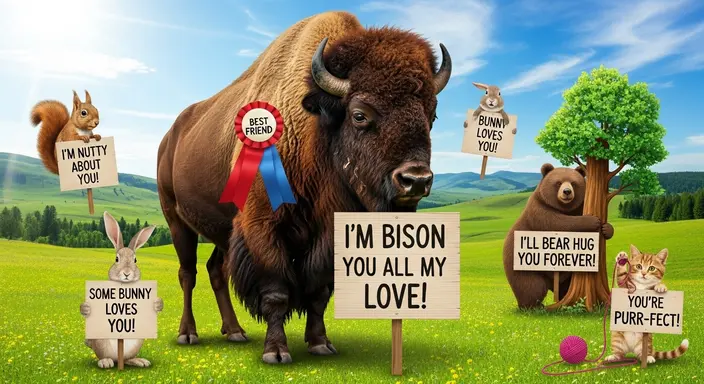 Animal-Lover Bison Puns