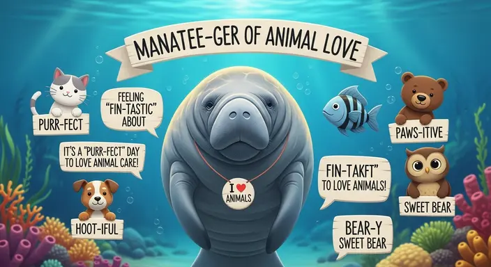 Animal-Lover Manatee Puns