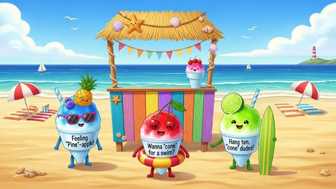 Beach Snow Cone Puns