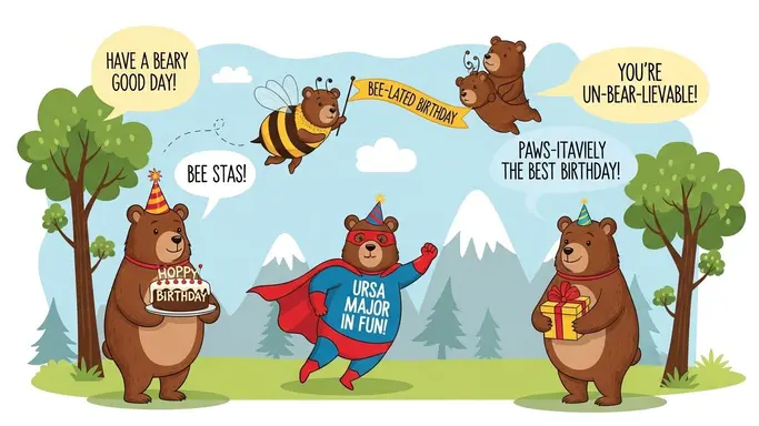 Bear Puns for Birthday Cards