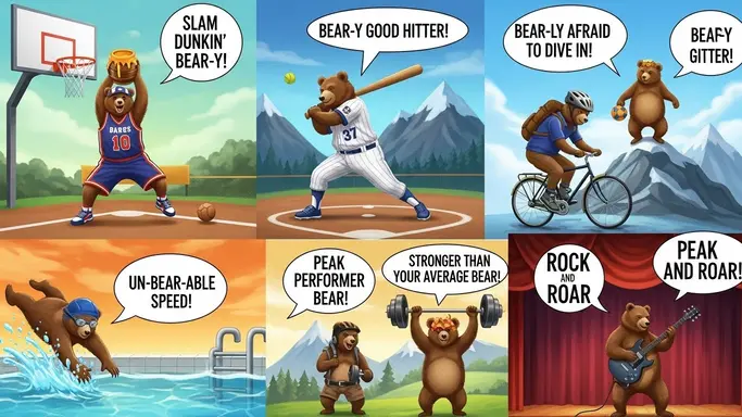 Bear Puns for Sports & Activities