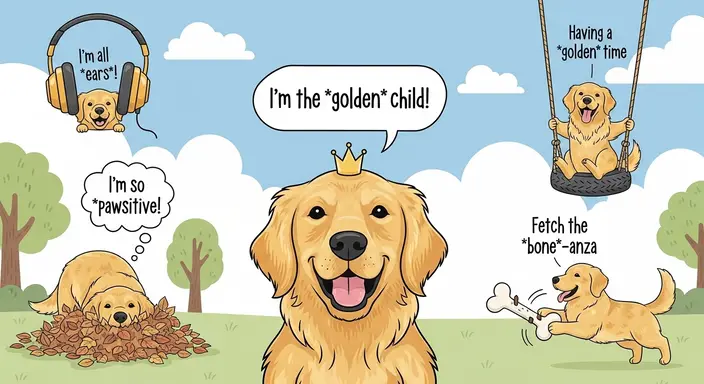Best Golden Retriever Puns for Kids