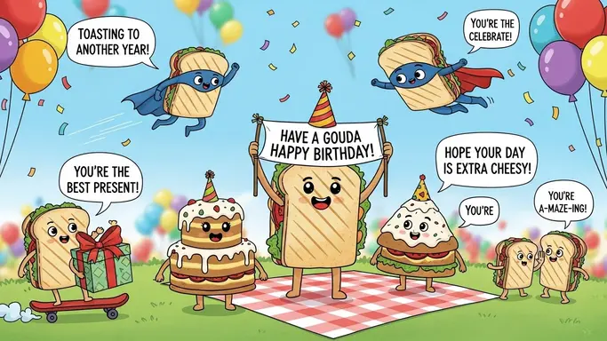 Birthday Panini Puns for Kids