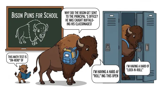 Bison Puns for School Jokes