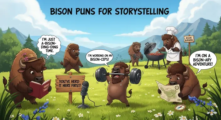 Bison Puns for Storytelling