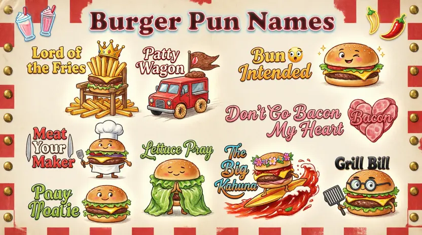 Burger Pun Names