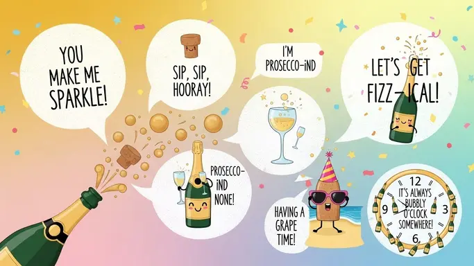 Champagne Puns for Happy Moments