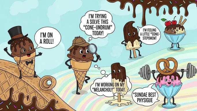 Chocolate Ice Cream Puns