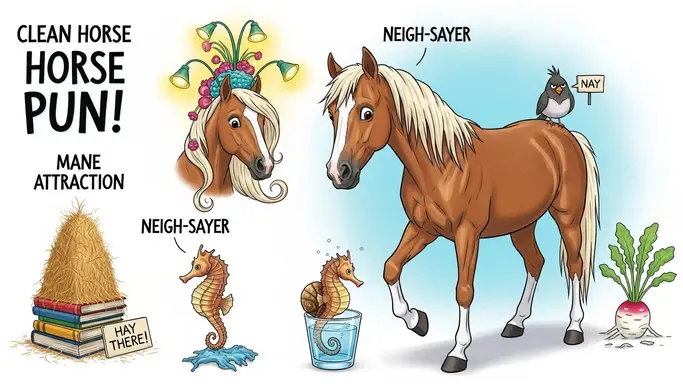 Clean Horse Puns