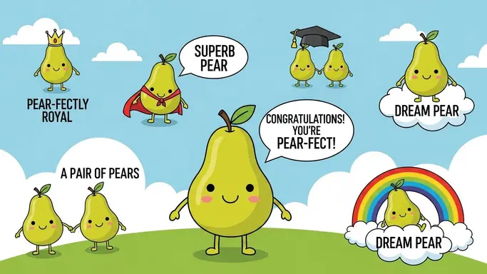 Clean Pear Puns for Kidsâ Captions