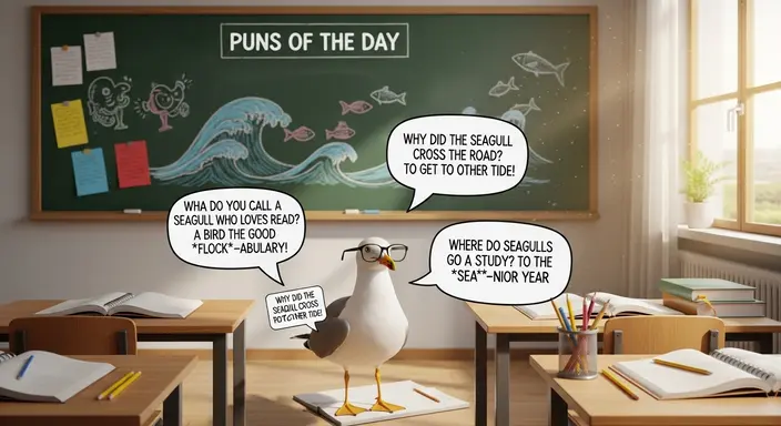 Clean Seagull Puns for School