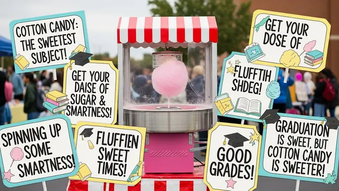Cotton Candy Puns for School Events