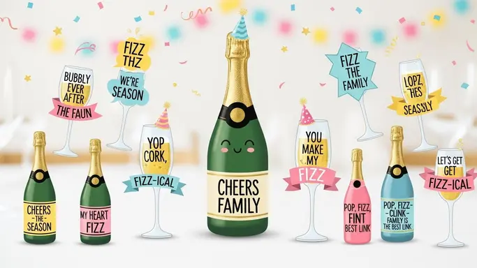 Cute Champagne Puns for Family Celebrations
