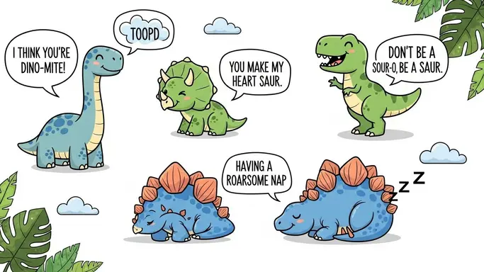 Cute Dinosaur Puns for Captions