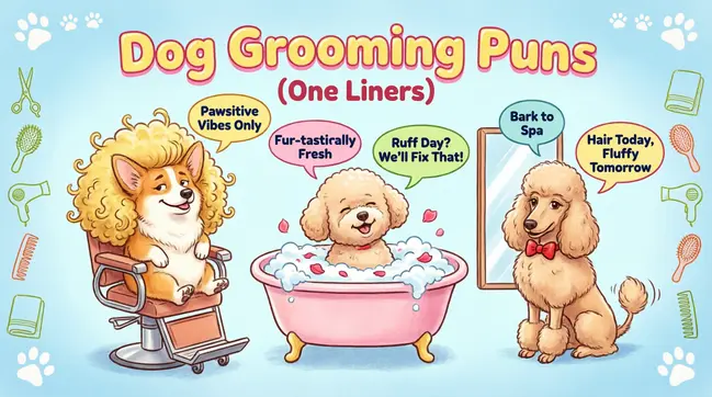 Cute Dog Grooming Puns