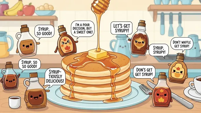 Cute Syrup Puns for Captions