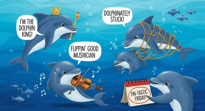 Dolphin Puns for Kids