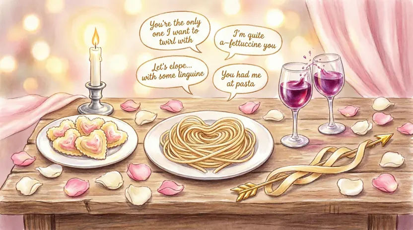 Flirty Romantic Pasta Puns