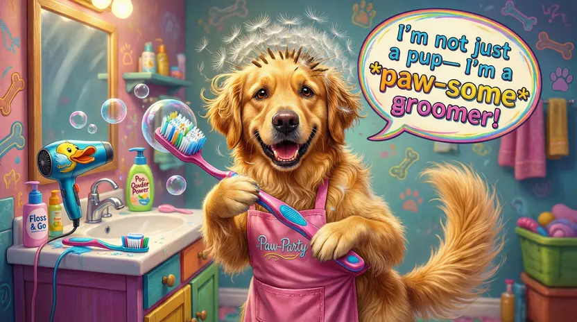Funny Dog Grooming Puns for Kids