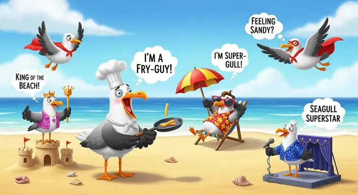 Funny Seagull Puns for Kids