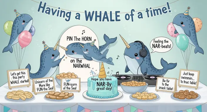 Narwhal Puns for Parties & Fun Events
