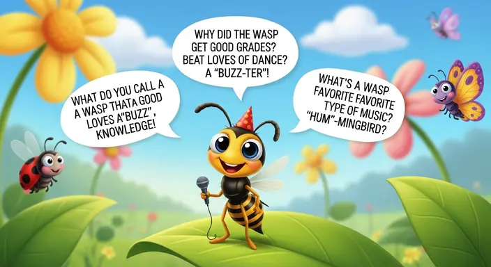 Non-Scary Wasp Jokes for Little Kids