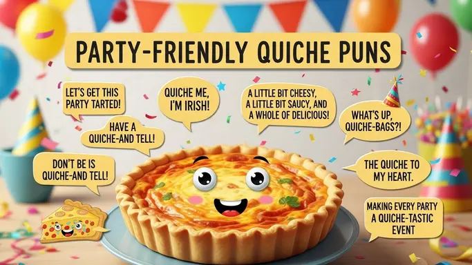Party-Friendly Quiche Puns
