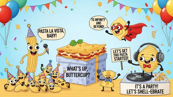 Pasta Puns for Kidsâ Parties