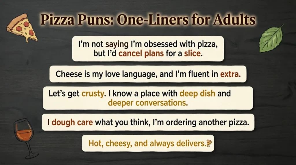 Pizza Puns One Liners for Adults