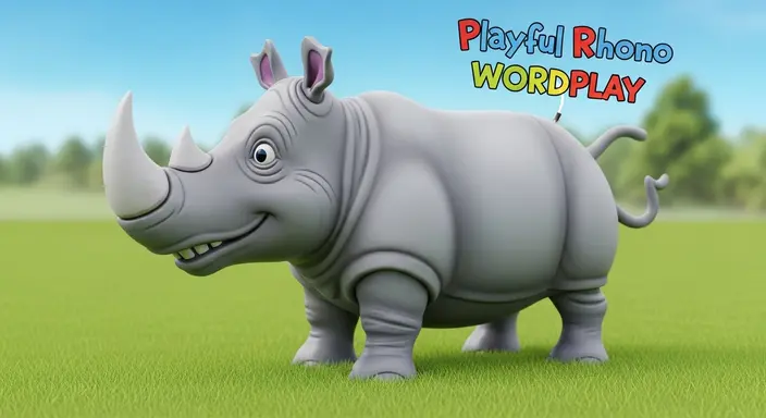 Playful Rhino Wordplay