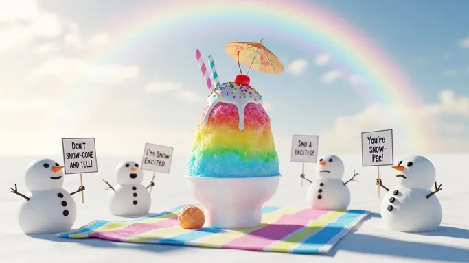 Rainbow Snow Cone Puns