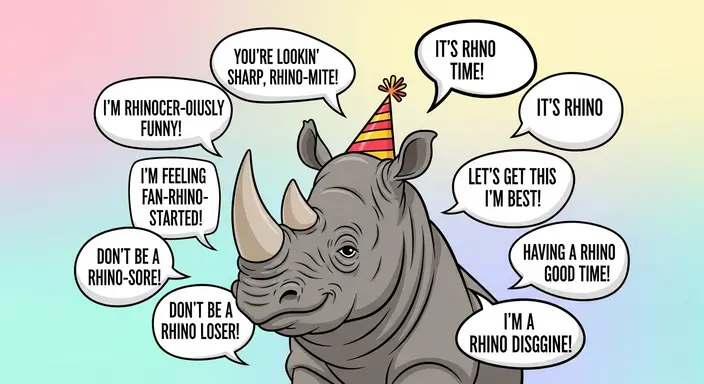 Rhino Puns for Instagram Captions