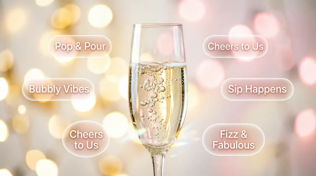 Short Champagne Captions
