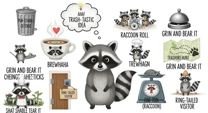 Short Raccoon Puns