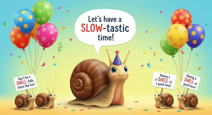 Snail Puns for Social Media (Kids Safe)