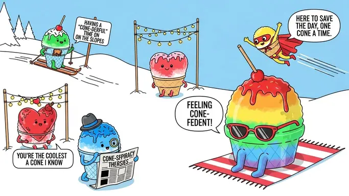 Snow Cone Puns for Captions