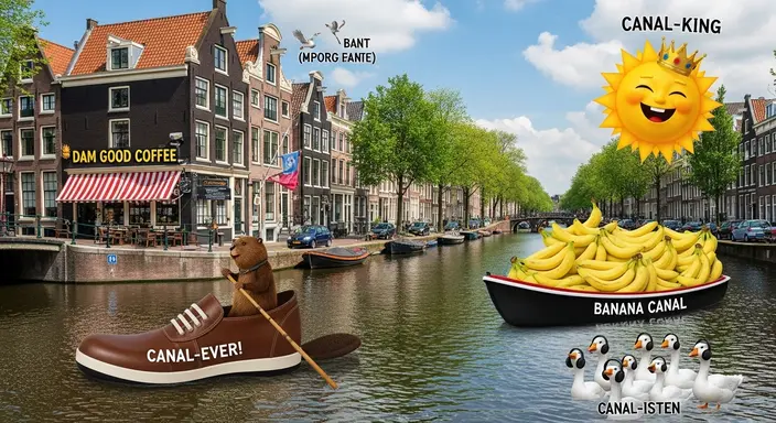 Amsterdam Canal Puns