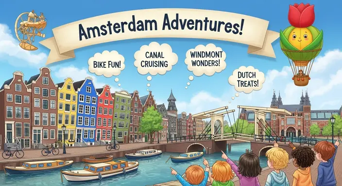 Amsterdam Caption Ideas for Kids