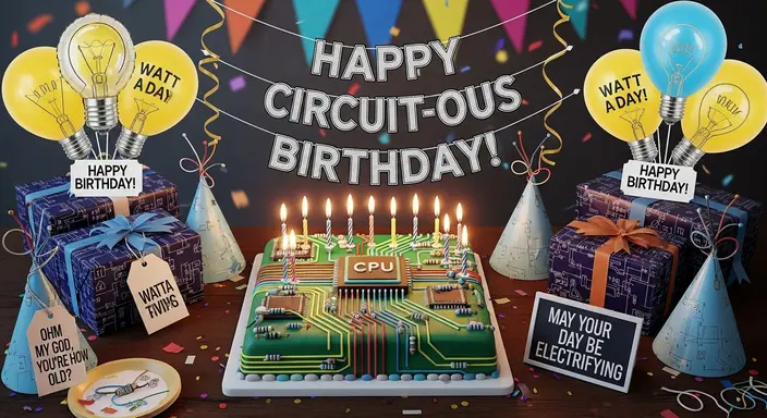 Birthday Circuit Puns
