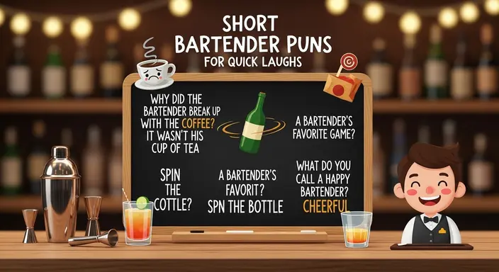Short Bartender Puns for Quick Laughs