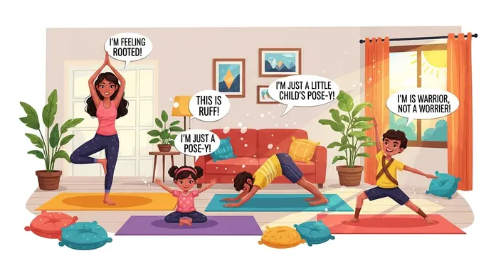Silly Yoga Puns for Family Time