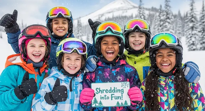 Snowboarding Captions for Kids’ Photos