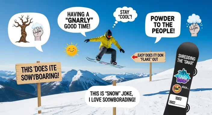 Snowboarding Puns for Social Media Fun