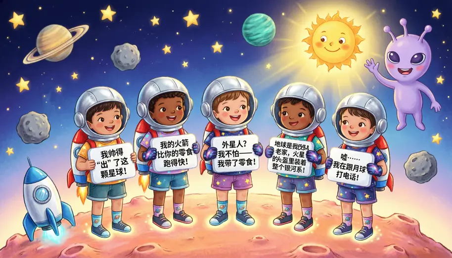 Space Captions for Kids