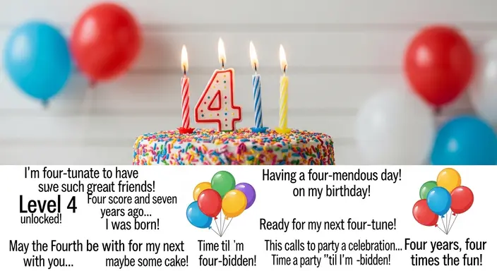 4th Birthday Instagram Caption Puns