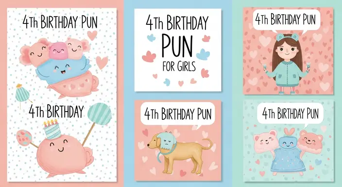 4th Birthday Puns for Girls
