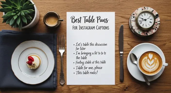 Best Table Puns for Instagram Captions